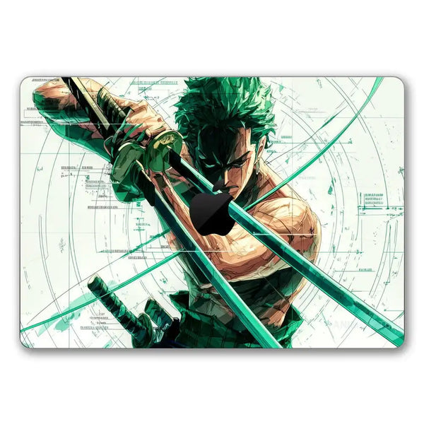MacBook Laptop Skin - Zoro One Piece Green