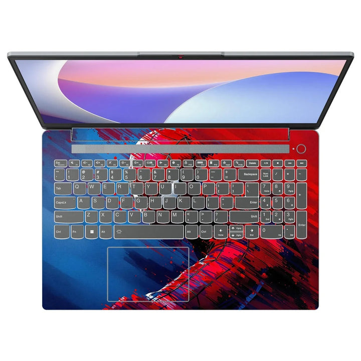 3D Embossed Laptop Skin - Red and Blue Spider