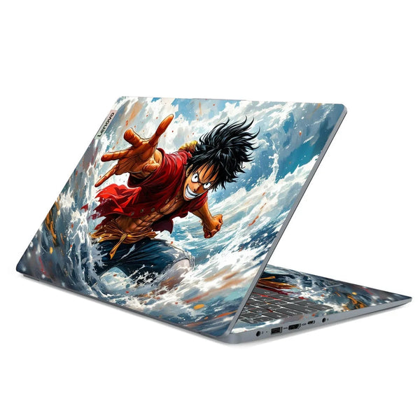 3D Embossed Laptop Skin - Luffy Straw Hat Water