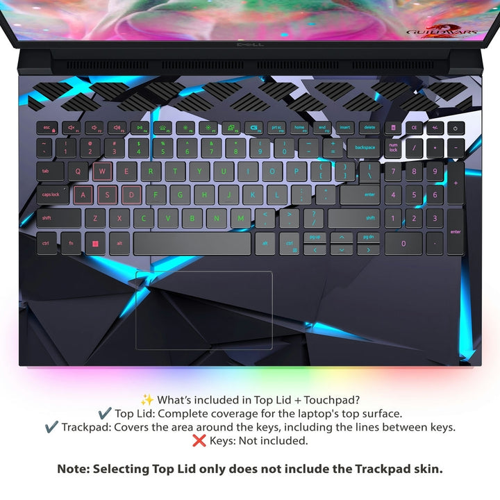 Dell Laptop Skin - Ice Shard Glow