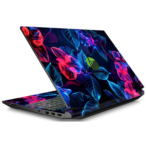 HP Laptop Skin - Vivid Pink and Blue Floral
