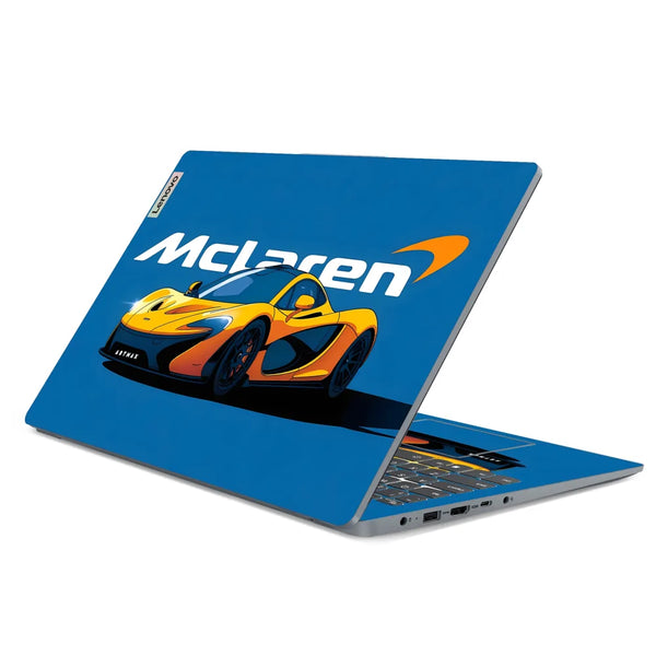 3M Material Textured Embossed Laptop Skin - Mclaren F1 Orange Racecar Vector