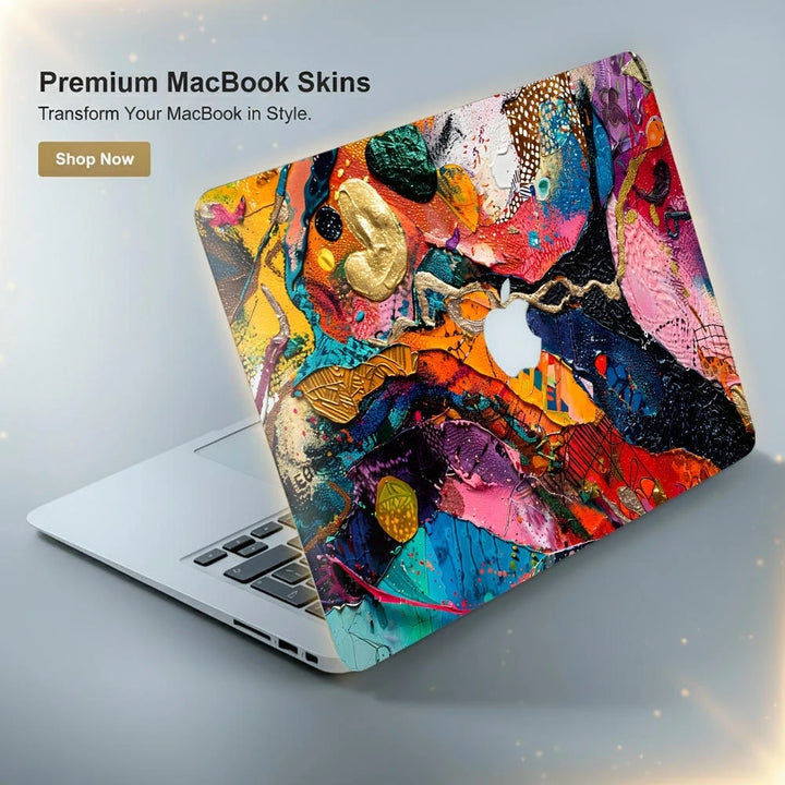 MacBook Laptop Skin - Vibrant Abstract Color Splash