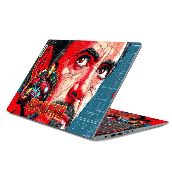 3M Material Textured Embossed Laptop Skin - Iron Man Classic Comic Pop Art