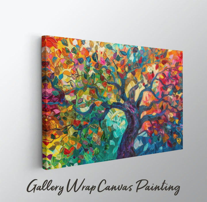 Canvas Painting - Vibrant Tree of Life