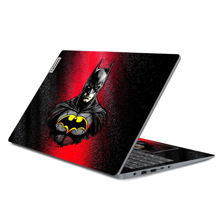 3M Material Textured Embossed Laptop Skin - Batman Red Grunge Bust