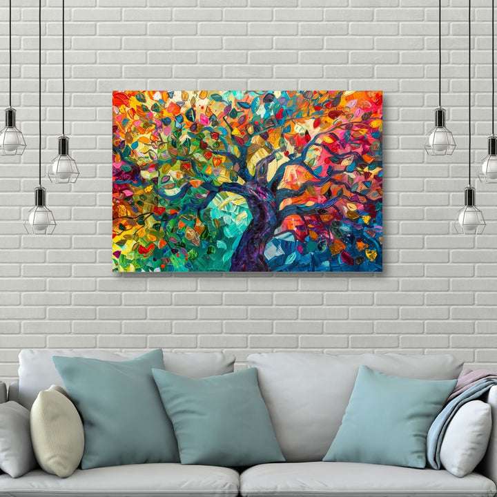 Canvas Painting - Vibrant Tree of Life