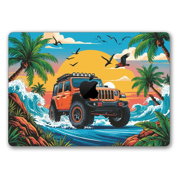 MacBook Laptop Skin - Tropical Jeep Safari