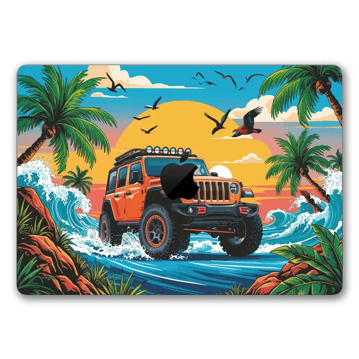 MacBook Laptop Skin - Tropical Jeep Safari