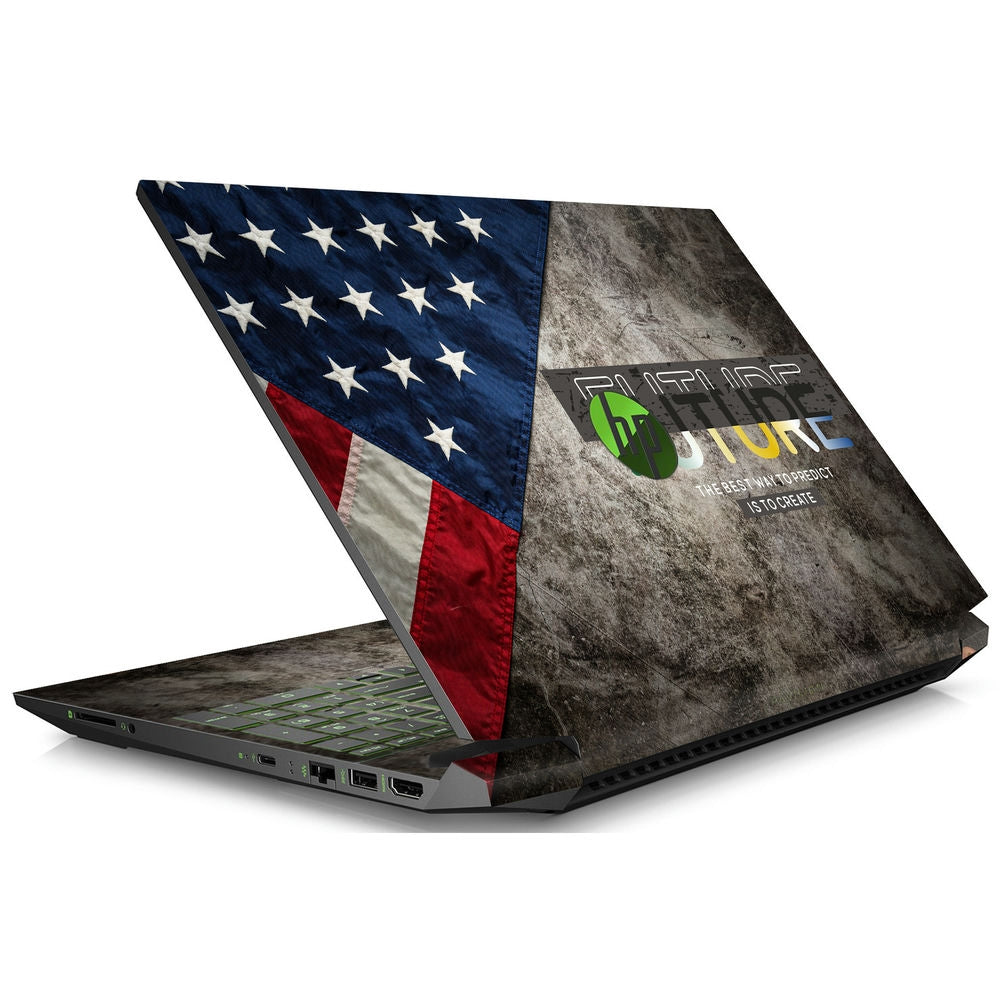 Shop Grunge Create Your Future American Flag Laptop Skin for HP | Buy ...