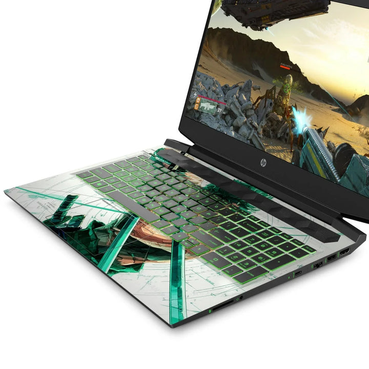 3D Embossed Laptop Skin - Zoro One Piece Green