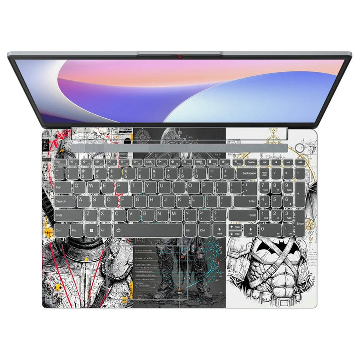 3D Embossed Laptop Skin - Deadpool Wolverine Art