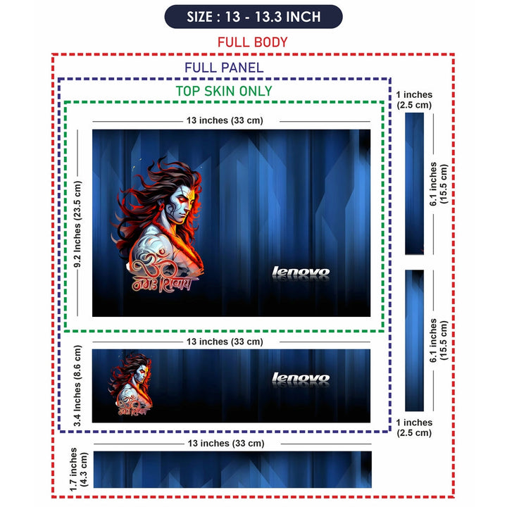 Shop Om Namah Shivay on Blue Lenovo Backgound Laptop Skin Buy Online