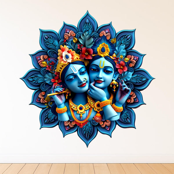Wall Decal - Radha Krishna Mandala