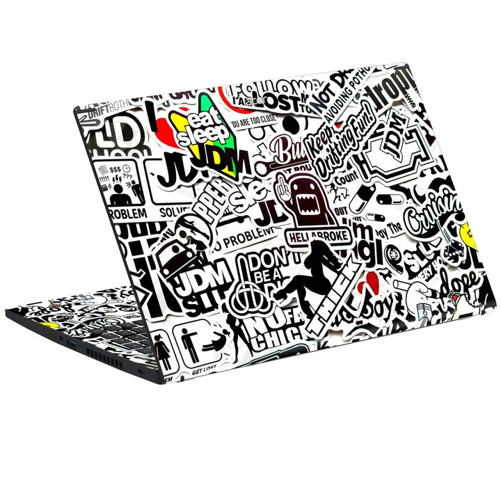3D Embossed Laptop Skin - JDM Sticker Bomb Style