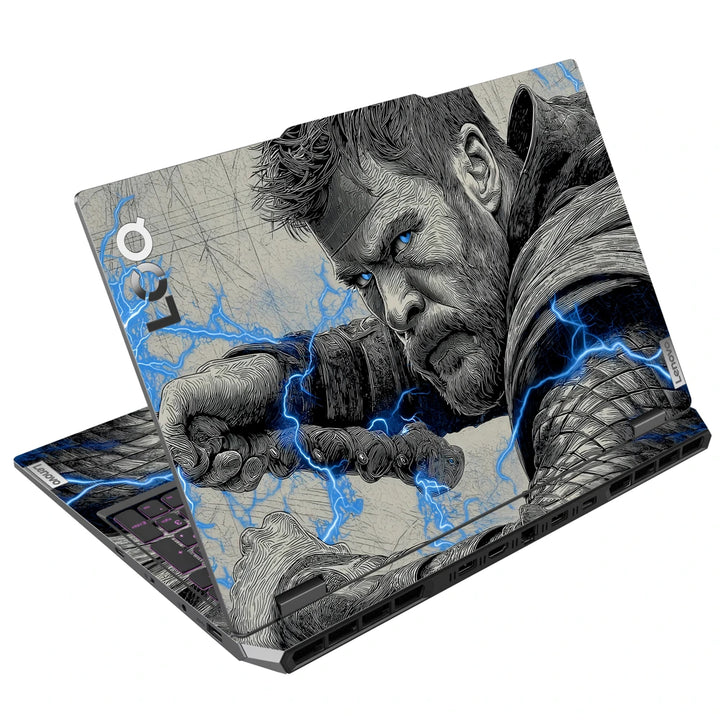 3M Material Textured Embossed Laptop Skin - Thor Ragnarok Battle Axe Warrior
