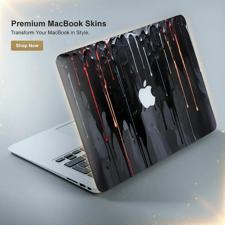 MacBook Laptop Skin - Vertical Neon Stripe Art Design