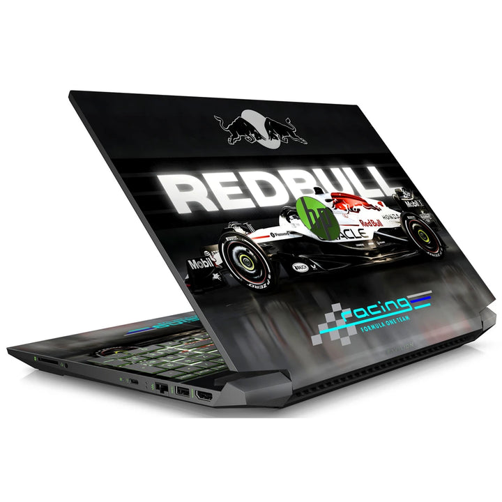 3M Material Textured Embossed Laptop Skin - F1 Red Bull Neon Style Car