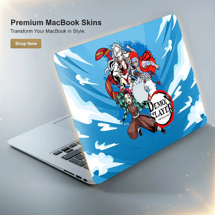 MacBook Laptop Skin - Demon Slayer Trio in Sky