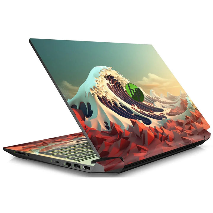 3D Embossed Laptop Skin - Great Wave Off
