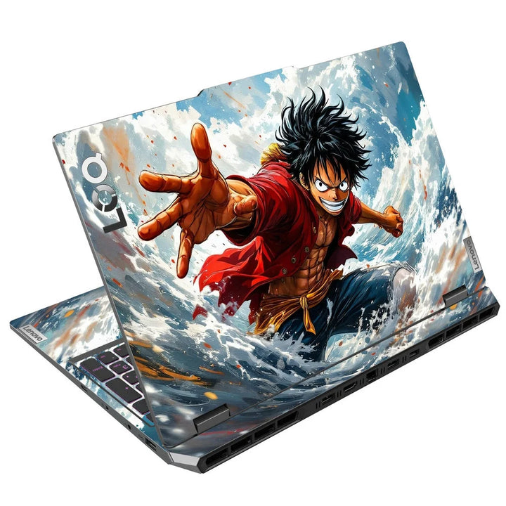 3D Embossed Laptop Skin - Luffy Straw Hat Water