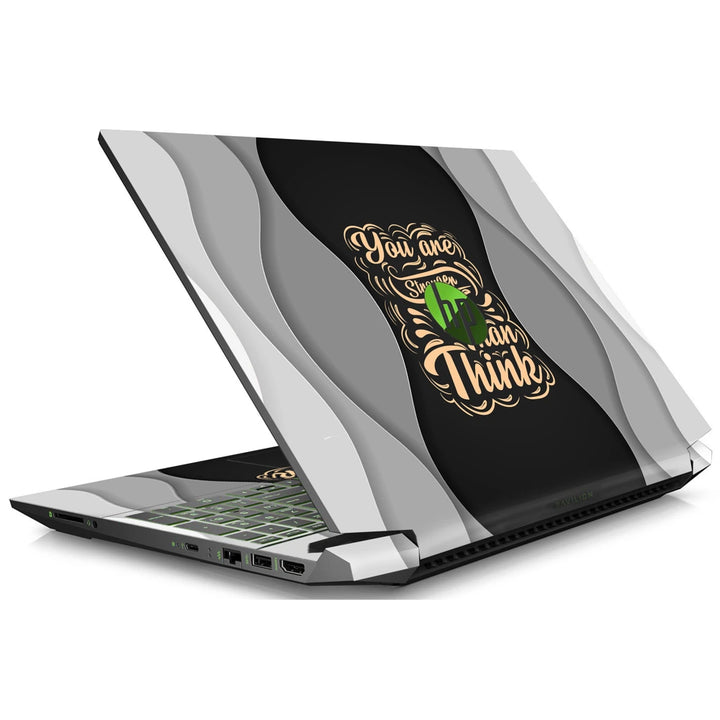 3M Material Textured Embossed Laptop Skin - Think Big Paper Cut Motivational Art