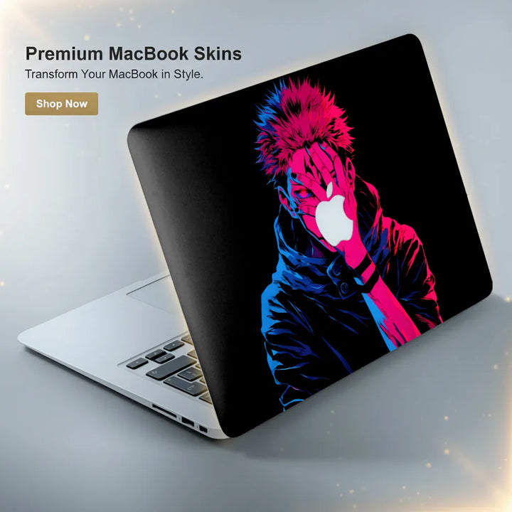 MacBook Laptop Skin - Jujutsu Kaisen Neon Sukuna Shadow