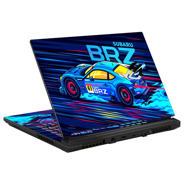 Asus Laptop Skin - Subaru BRZ Blue Racing