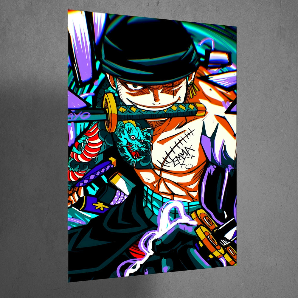 High-Quality Metal Posters - One Piece Roronoa Zoro OP39 | Vibrant