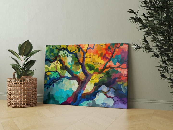 Canvas Painting - Colorful Expressionist Tree