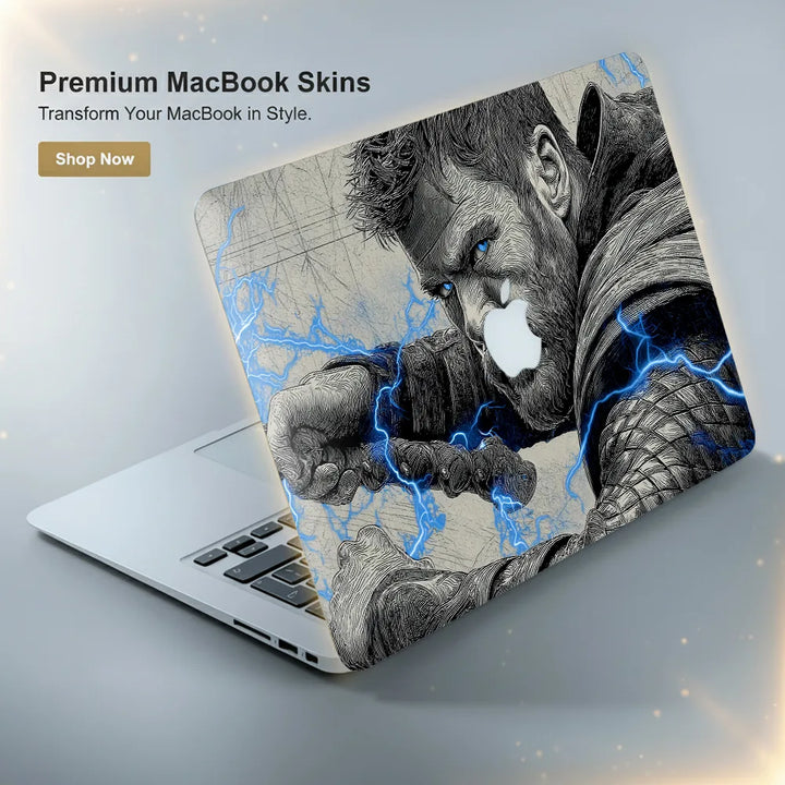 MacBook Laptop Skin - Thor Ragnarok Battle Axe Warrior