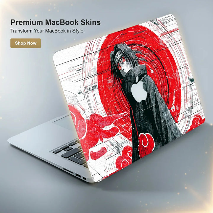 MacBook Laptop Skin - Itachi Uchiha Scarlet Grunge