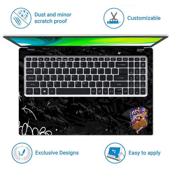 Laptop Skin - One Piece Anime Action DS14