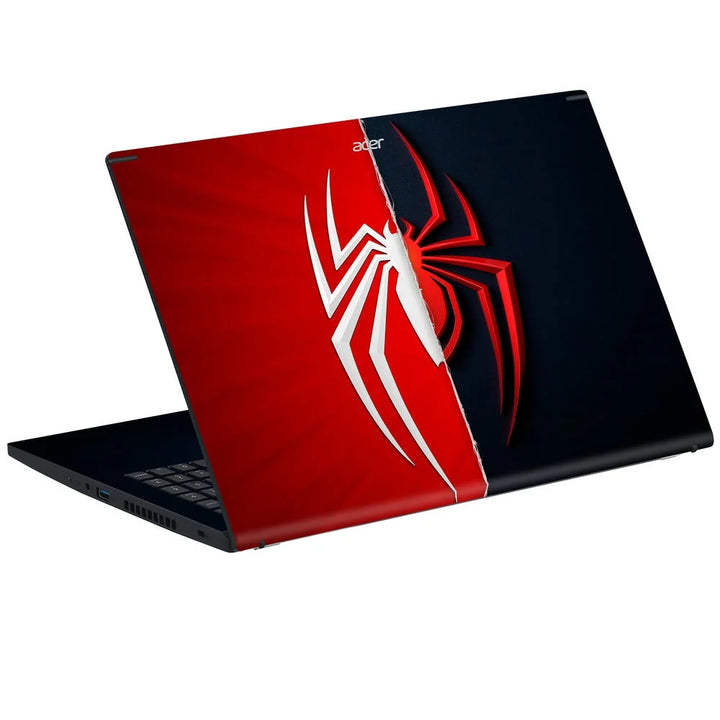 Spider-Man Logo Red Black 3D Embossed Laptop Skin | Buy Online Now ...