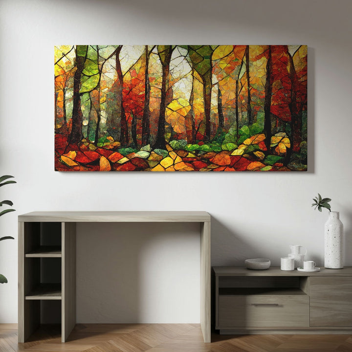Canvas Painting - Colorful Autumn Forest
