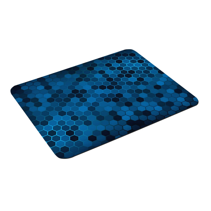 Mouse Pad - Black Blue Honeycomb