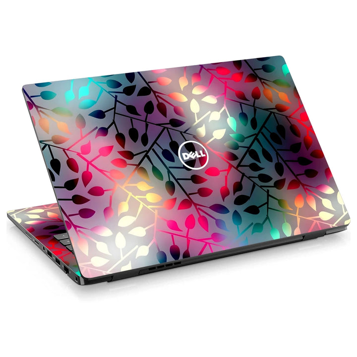3M Material Textured Embossed Laptop Skin - Abstract Holographic Geometric Leaves