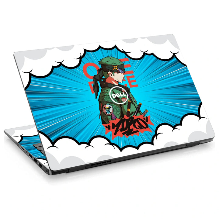 3M Material Textured Embossed Laptop Skin - Zoro Pop Art Street Samurai