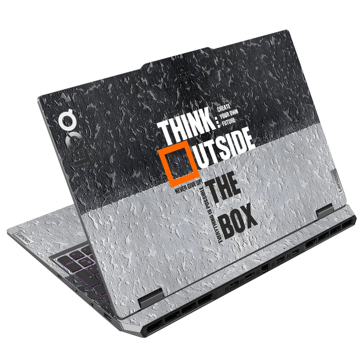3M Material Textured Embossed Laptop Skin - Motivational Think Outside the Box