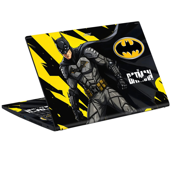 3M Material Textured Embossed Laptop Skin - The Batman Yellow Slash Art