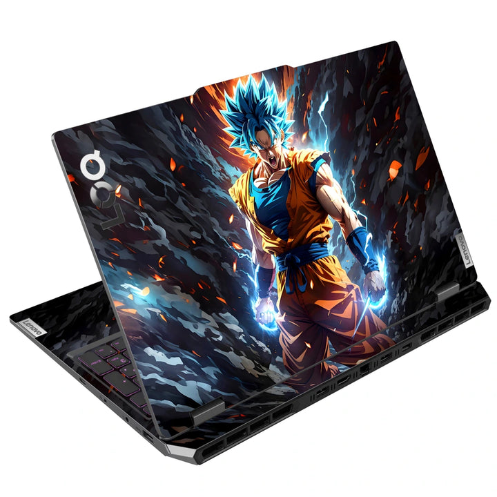 3M Material Textured Embossed Laptop Skin - Dragon Ball Goku Super Saiyan Fire