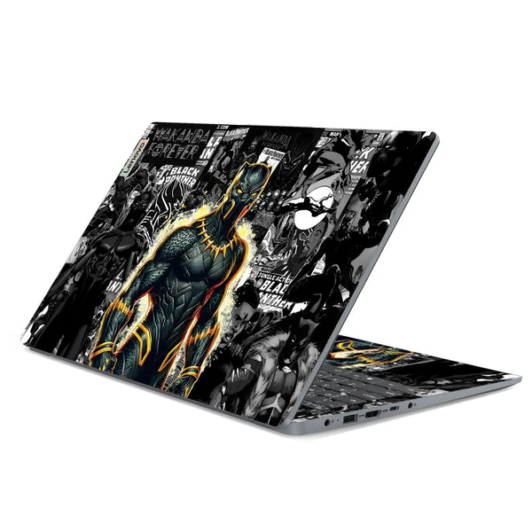 3M Material Textured Embossed Laptop Skin - Black Panther Wakanda Comic Grunge