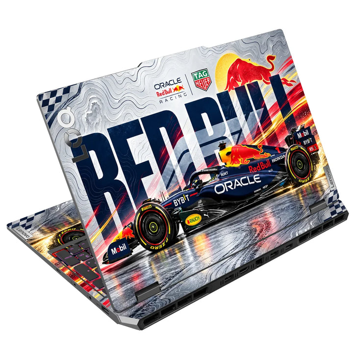 Red Extra Skin Red Bull Wordmark Charging Bull Chequer Laptop Skin | SkinsLegend