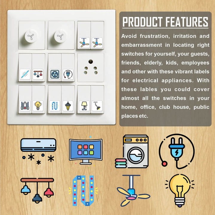 Double Switch Sticker SkinsLegend Switch Stickers: Enhance Switchboard Organization & Decor