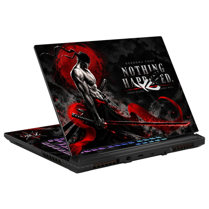 Zoro Nothing Happened Red Sun Blade Laptop Skin | SkinsLegend