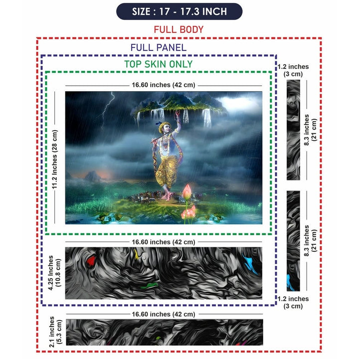 Laptop Skin - Lord Krishna Govardhan Parvat