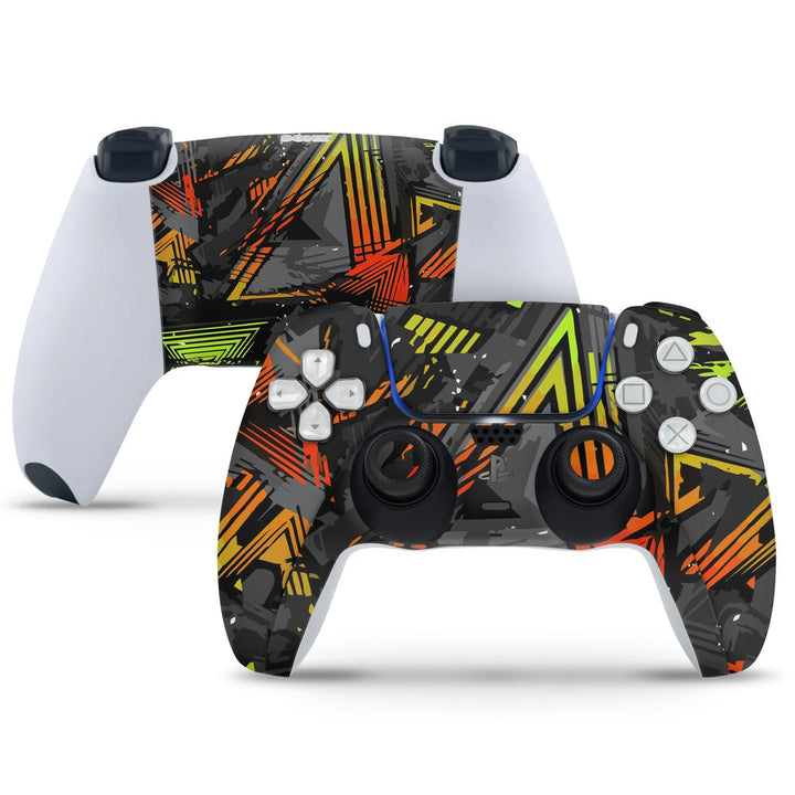 PS5 Controller Skin - Neon Graffiti Triangle