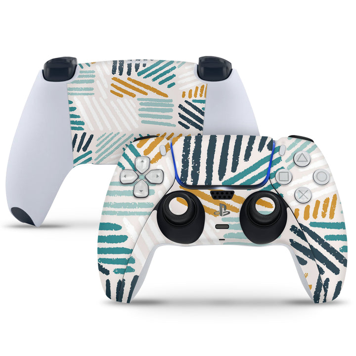 Ps Controller Pattern PlayStation 5 Controller Skin - Flat Abstract Element Pattern – SkinsLegend