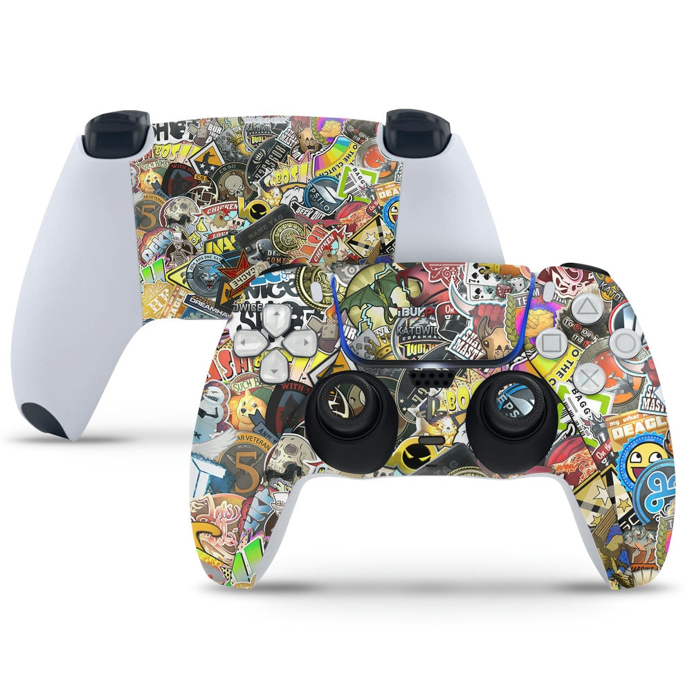Ps Controller Label PlayStation 5 Controller Skin - Sticker Bomb Welcome – SkinsLegend