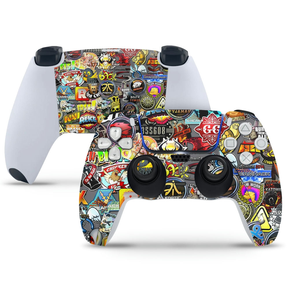 Sticker Bomb Ps4 Controller PlayStation 5 Controller Skin - Sticker Bomb Bash – SkinsLegend